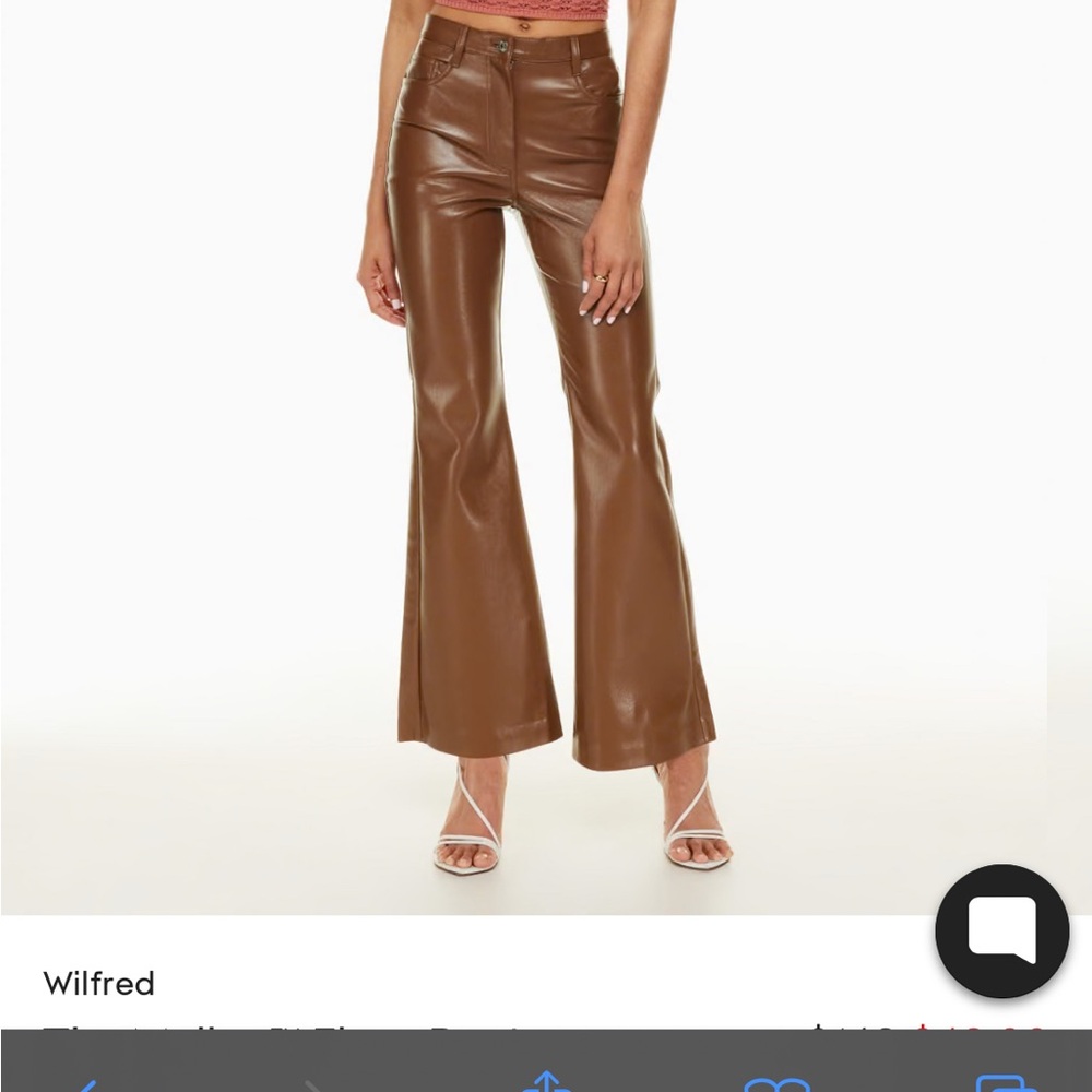 Size 14, Wilfred Melinda Flare Pants-Rich Chestnut Color.